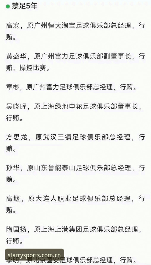 足协第三批禁足名单详解：65人受罚，17人终身禁足